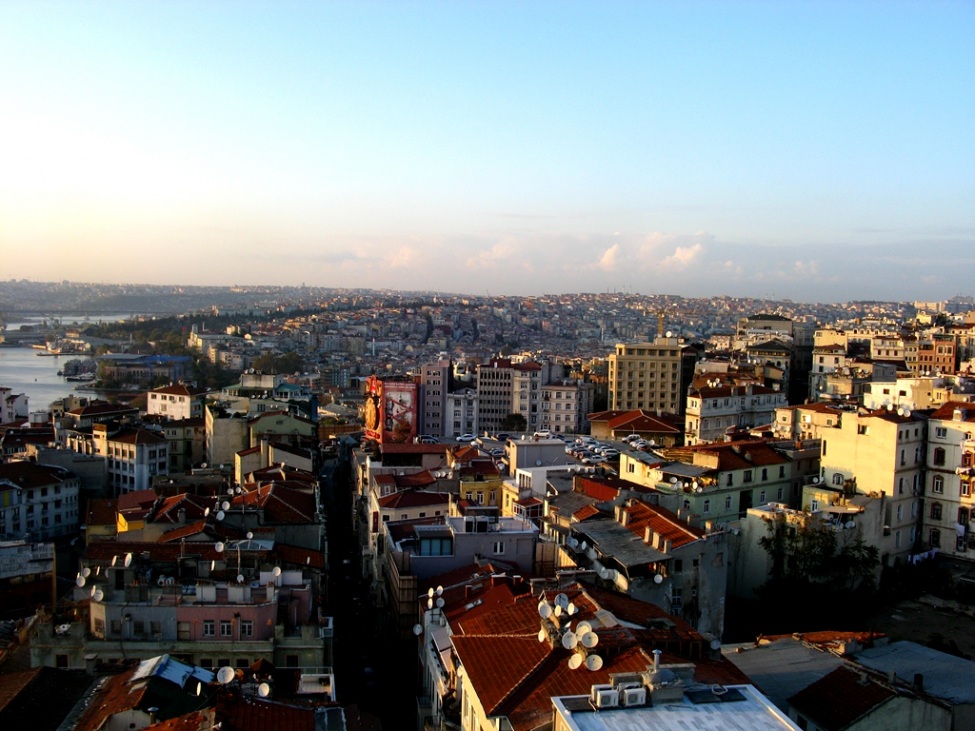 Blick über Istanbul bei Sonnenuntergang