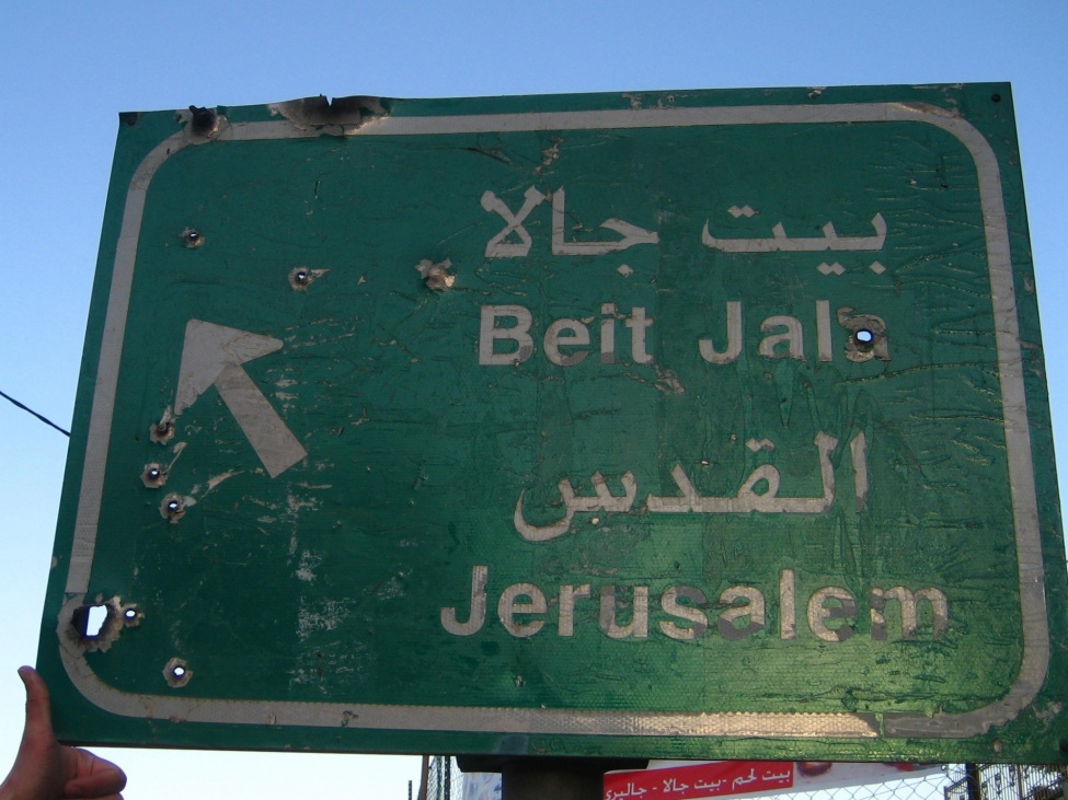 Wegweiser nach Jerusalem